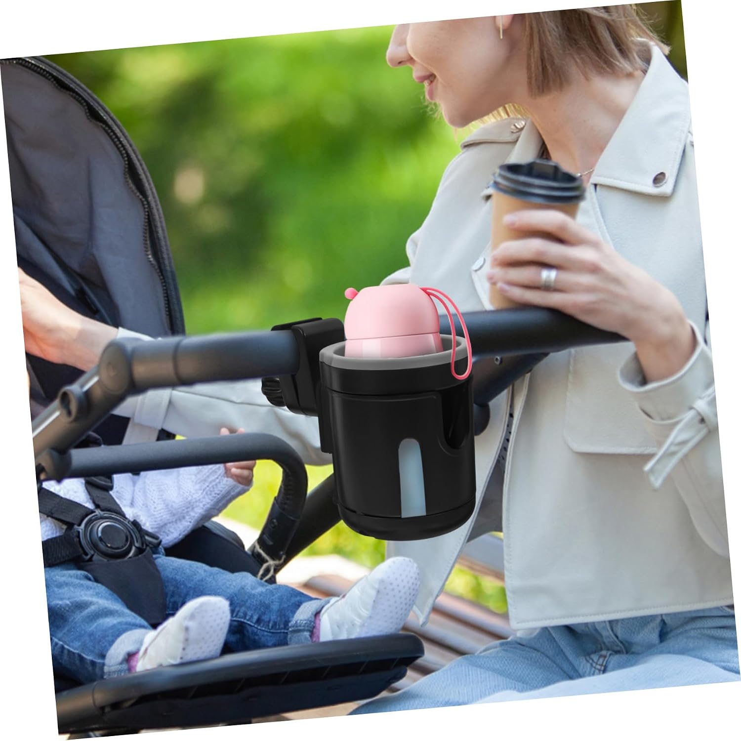 Multi-Functional Stroller Cup Holder Baby Bottle Holder Car Bike Drink Plastic Cup Rack