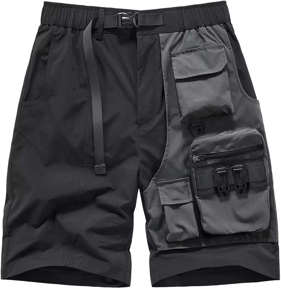 Summer Tactical Cargo Shorts Men Multi Pockets Patchwork Shorts Hip Hop Streetwear Short Pants