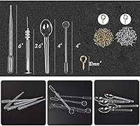 Vista 7 de EuTengHao 132Pcs Animal Silicone Molds DIY Resin Casting Kit Contains 4 Bears 3D Bear Rabbit Cat Paw Mold Necklace Pendant Time Gem Eiffel Tower