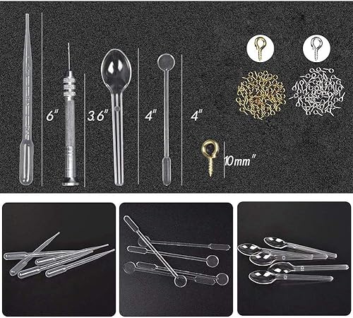 Miniatura 7 de EuTengHao 132 moldes de silicona para animales kit de moldes de fundición de resina que contiene 4 osos moldes de resina 3D oso conejo gato pata de