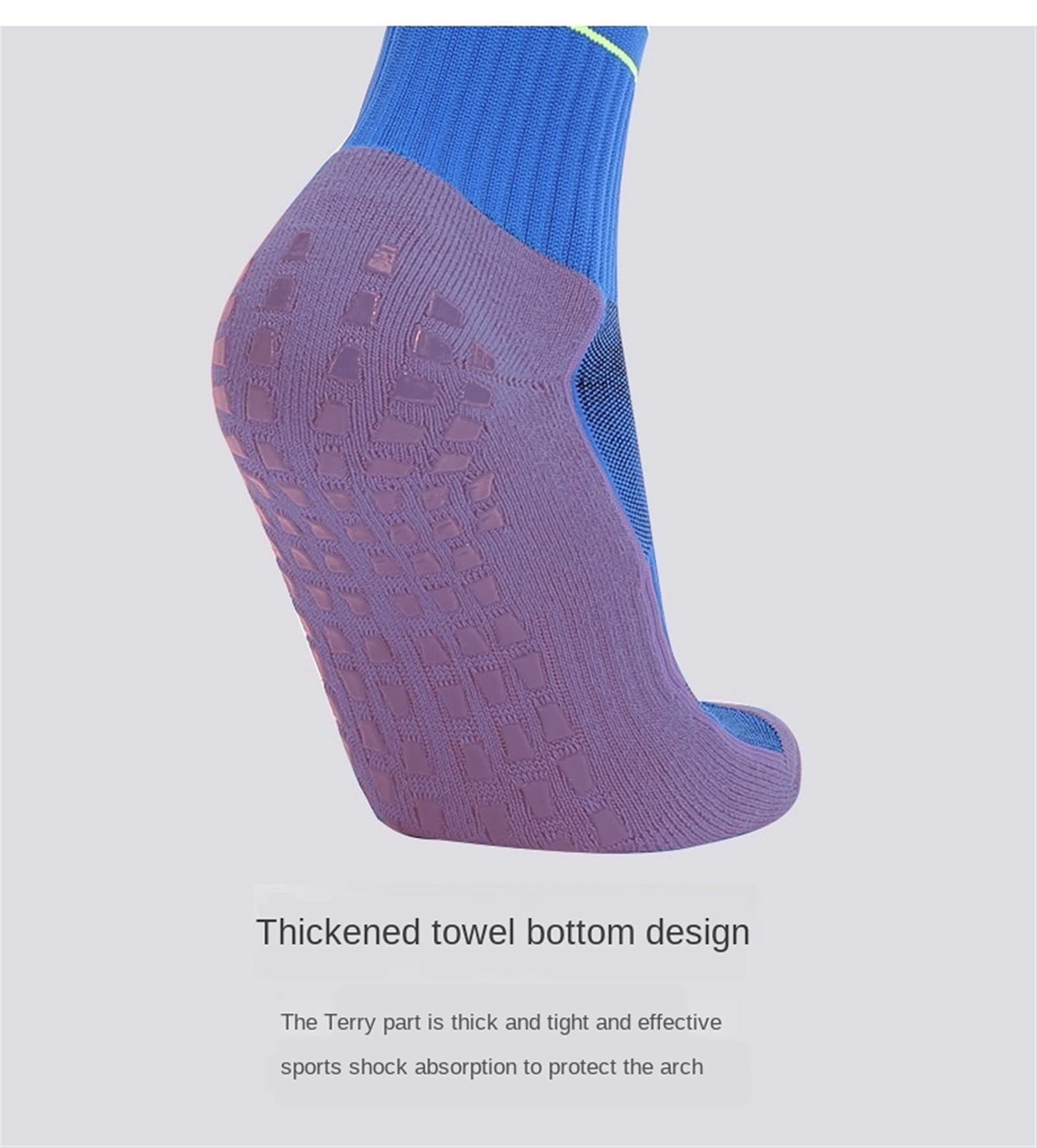Calcetines de fútbol Antideslizantes Antideslizantes de Silicona Transpirable hasta la Rodilla-Altos Largos Deportes Gimnasio Calcetines de Ciclismo Adultos Calcetines Deportivos