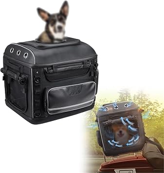 Motorcycle Pet Bag Dog Carrier With Passenger Seat Luggage Rack For Kawasaki