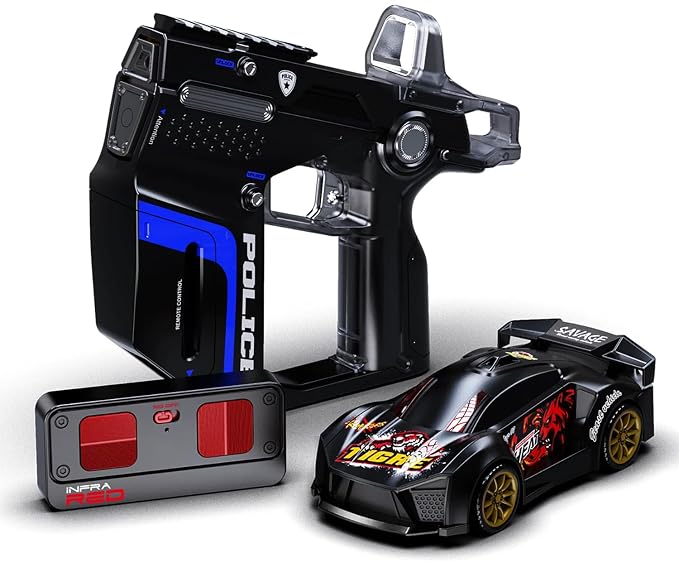 Magicwand 2-Player Infrared Battle RC Car Toy with Dual Remotes | Shoot & Knock-Down Action Game | Time-Bound Dodge & Shoot Knock-Down Game | Interactive Racing & Target Toy for Kids