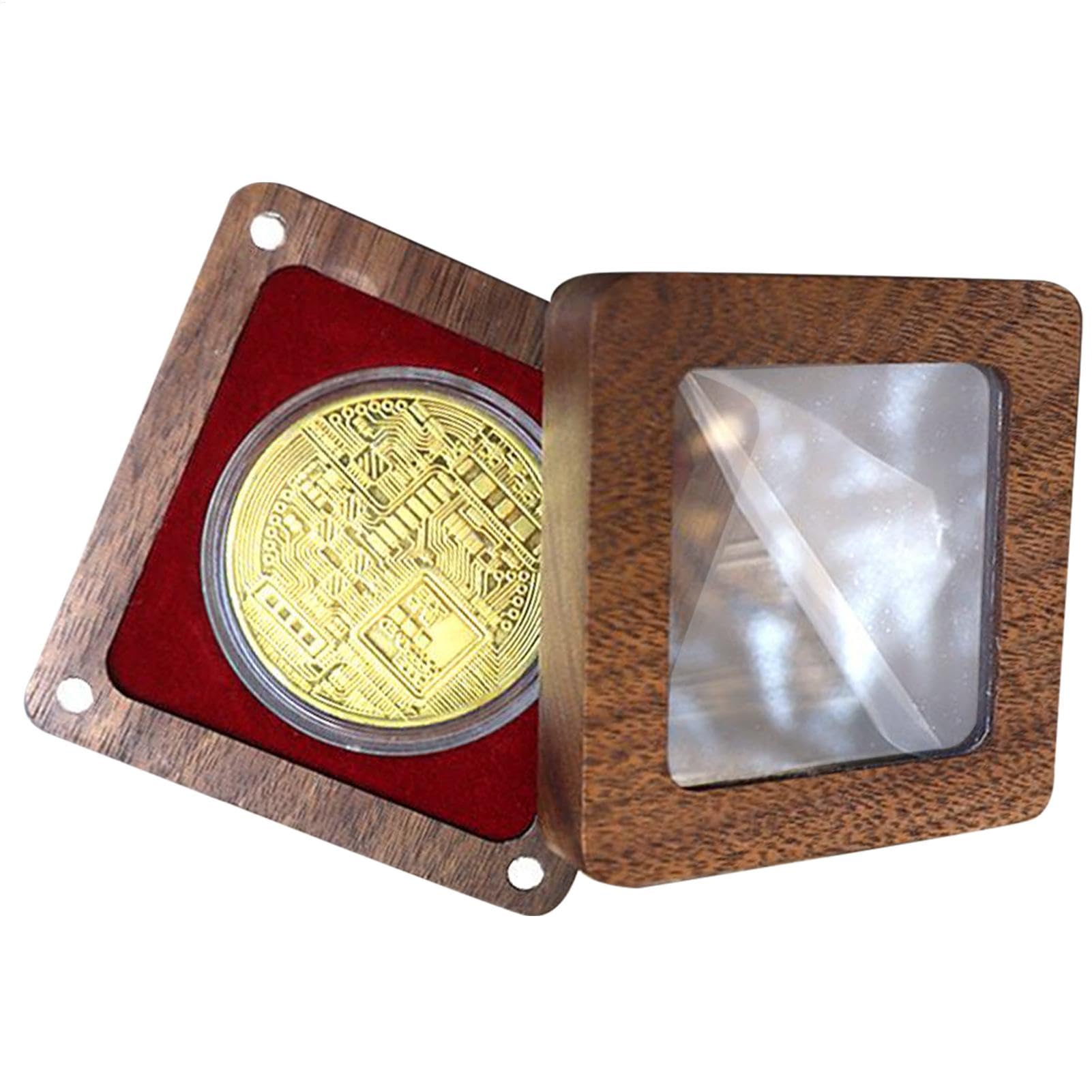 Boîte de présentation pour pièces de monnaie transparente et portable