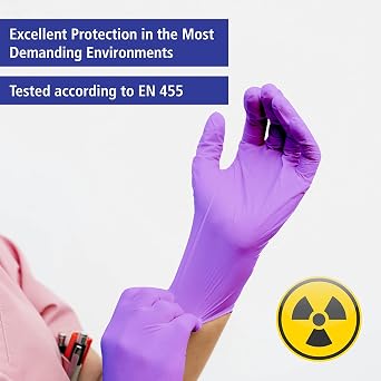 Meditrade Nitrile Gloves, Disposable, Powder-Free, Violet, Small, 100pcs