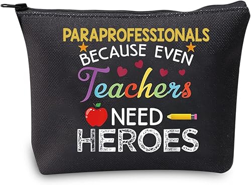 Miniatura 9 de MBMSO Bolsa de maquillaje paraprofesional porque incluso TCH necesita héroes regalos de agradecimiento paraprofesional regalos de paraeducador