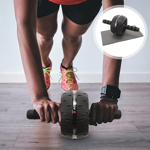 Miniatura 9 de Ab Roller Wheel with Large Wheel Design for Core Strengthening Home Gym Exercise Equipment Suitable for Men and Women Beginner-friendly Abdominal