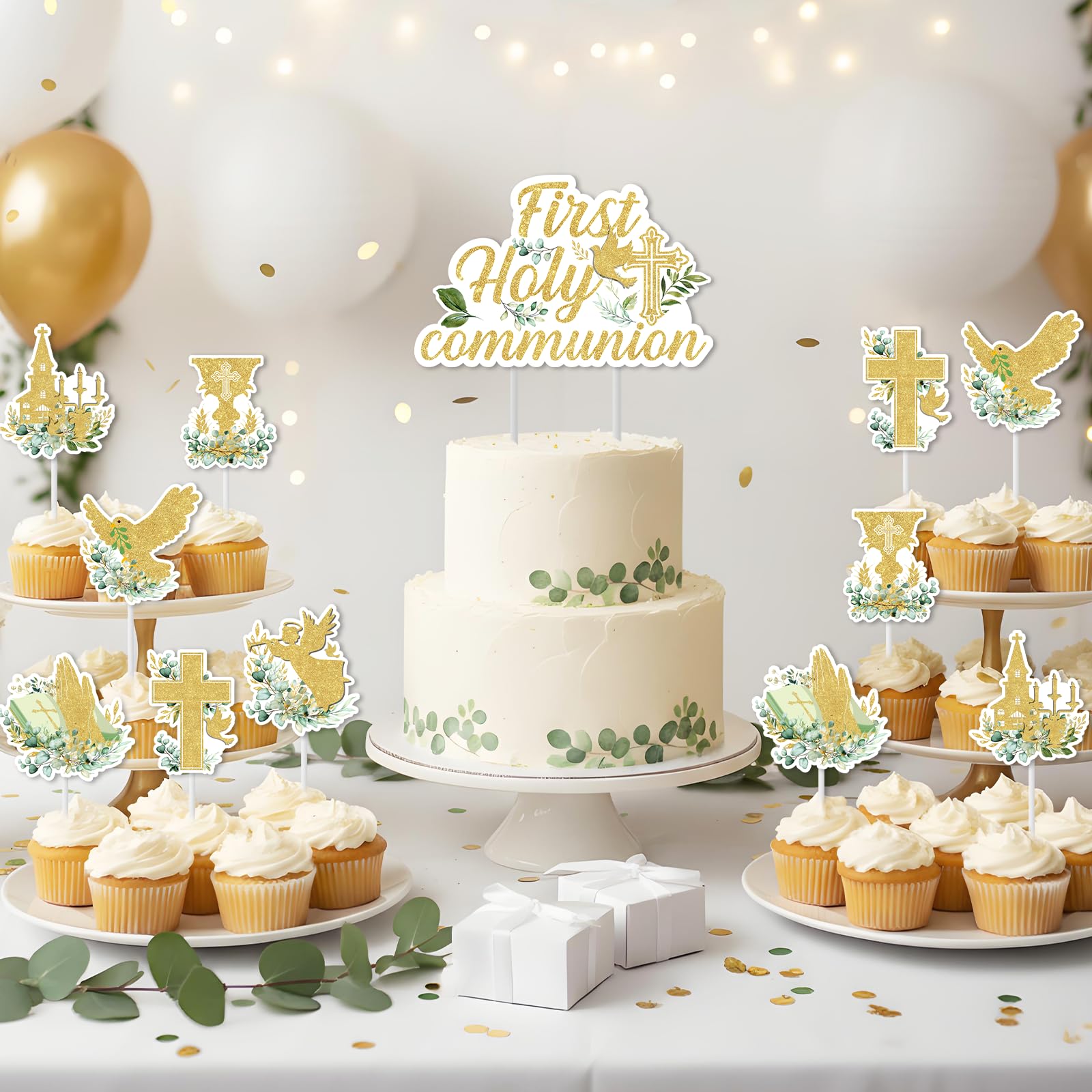 Jollyboom First Holy Communion Decorations Sage Green - Image 3