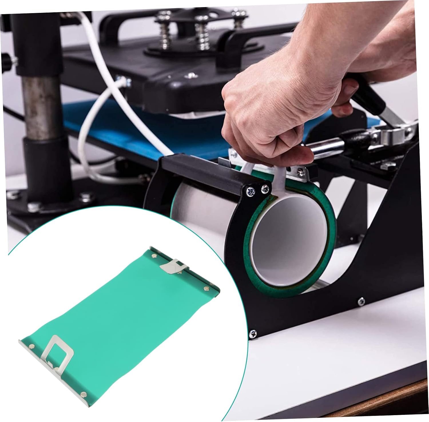 Homoyoyo 2pcs Cup Heat Press for Sublimation Mug Wrap Mold Buckles Reusable Clamp for Mug Printing