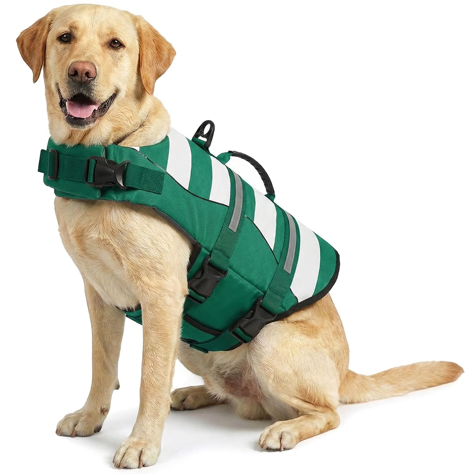 ASENKU Dog Life Jacket with Top Rescue Handle & Reflective Strips - Adjustable Buoyancy Control Vest for Small, Medium, Large Dogs - High Visibility Safety for Swimming, Boating, Kayaking and Beach — image 1