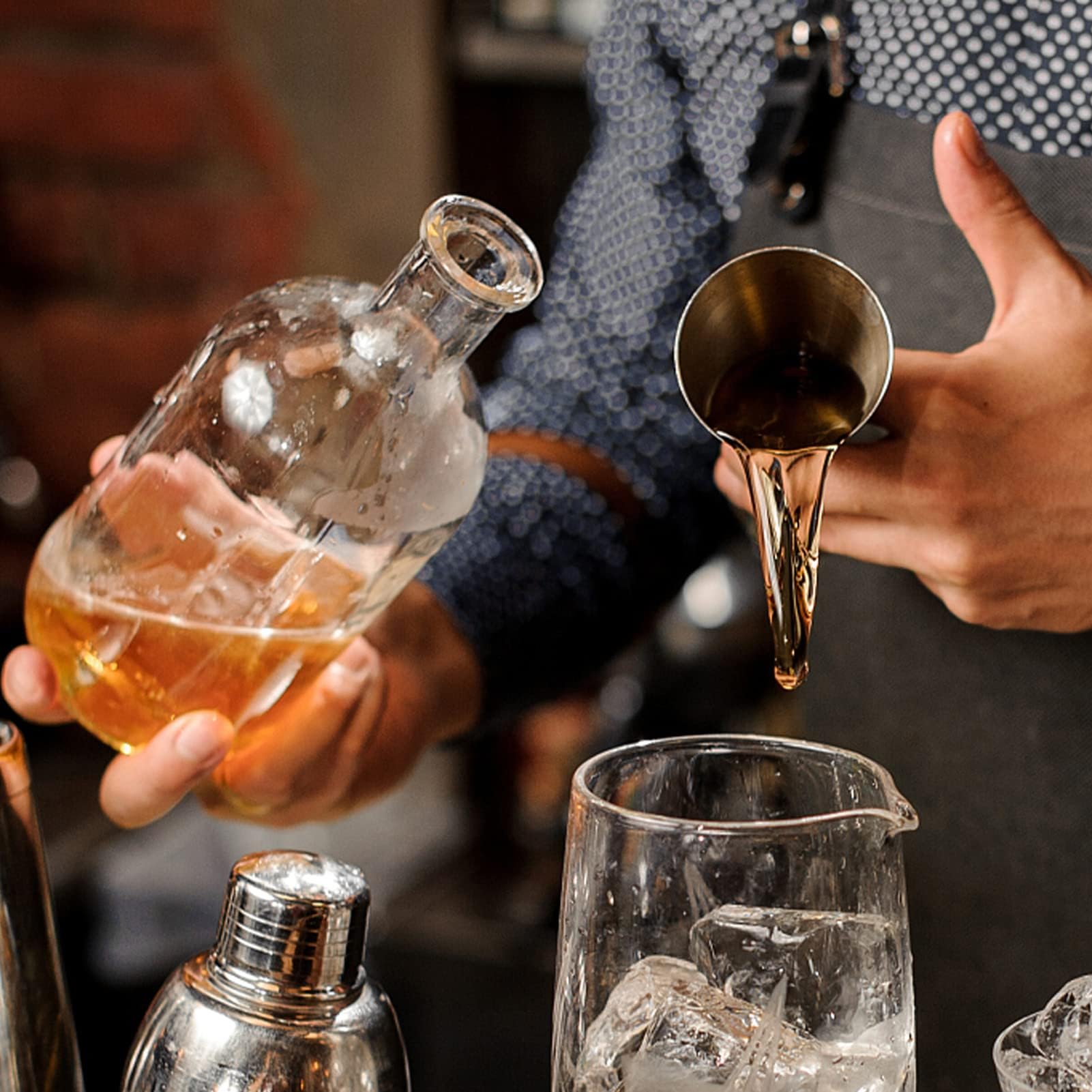 Bicchiere Jigger per bar, Jigger a strisce per bar 60 ml 90 ml