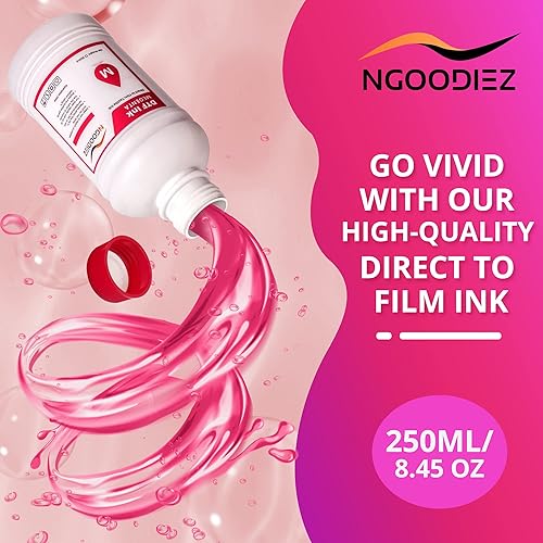 Miniatura 4 de NGOODIEZ Paquete completo de impresión DTF: adhesivo en polvo blanco de 17.64 oz, 25 hojas de película de transferencia mate A4 y kit de recarga de