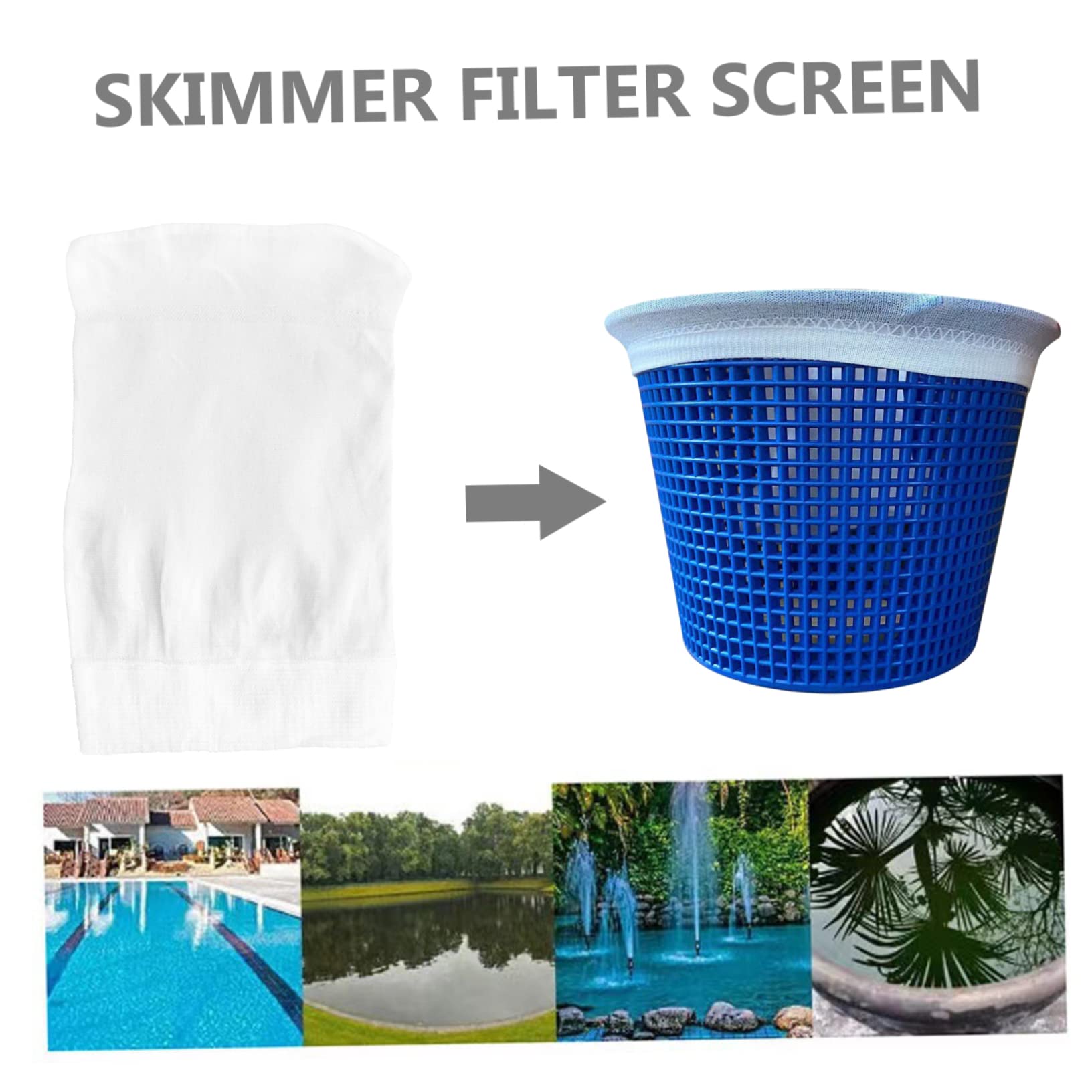 Toddmomy 3juegos Filtros para Limpieza De Piscina Calcetines De Skimmer para Capturar Cabello y Escombros para Acuarios y Piscinas De Agua Dulce
