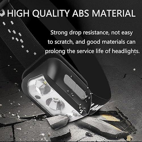 Miniatura 3 de Linterna frontal recargable, lámpara LED súper brillante con 5 modos, linterna impermeable para faros exteriores, faros delanteros ajustables para