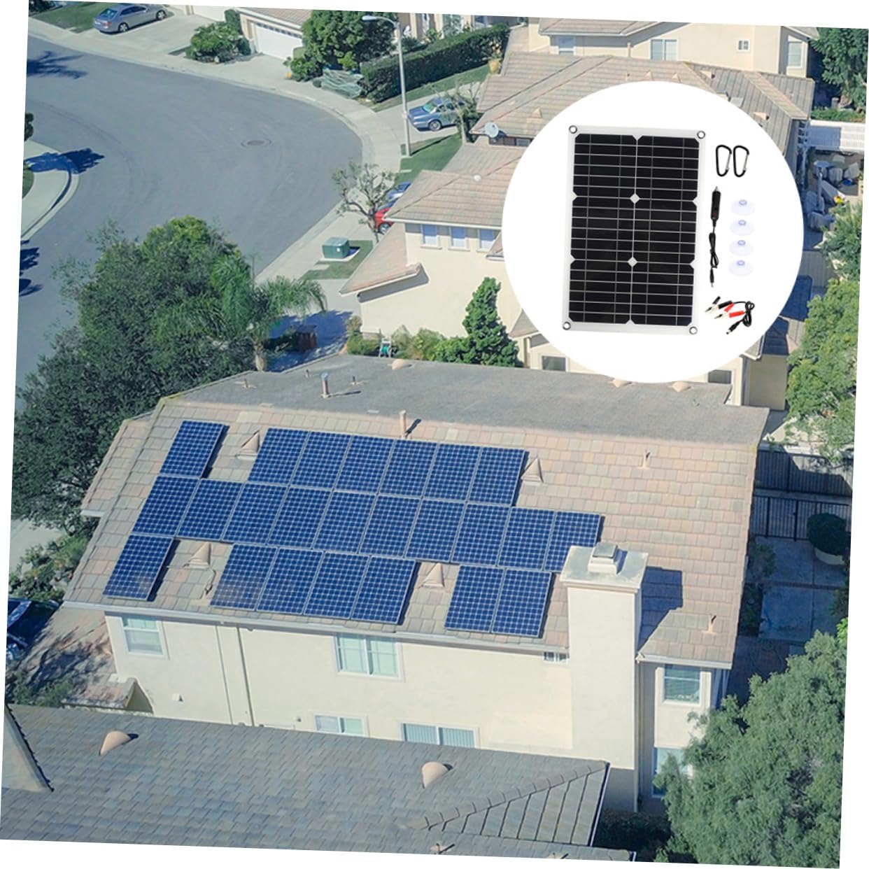 TOYANDONA 1Set Solar Panel Charger Kit with Controller for Yachts Portable Dual USB Solar Charging for Rvs and Outdoor Use Durable and Easy to Carry