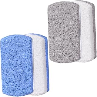 فوميز. 4 قطع من حجر الخفاف بلونين ادوات منزلية، ادوات باديكير لازالة الجلد الصلب من البلاستيك، مبرد قدم مفيد، ادوات باديكير للقدم، ادوات باديكير زجاجية للعناية بالكعب