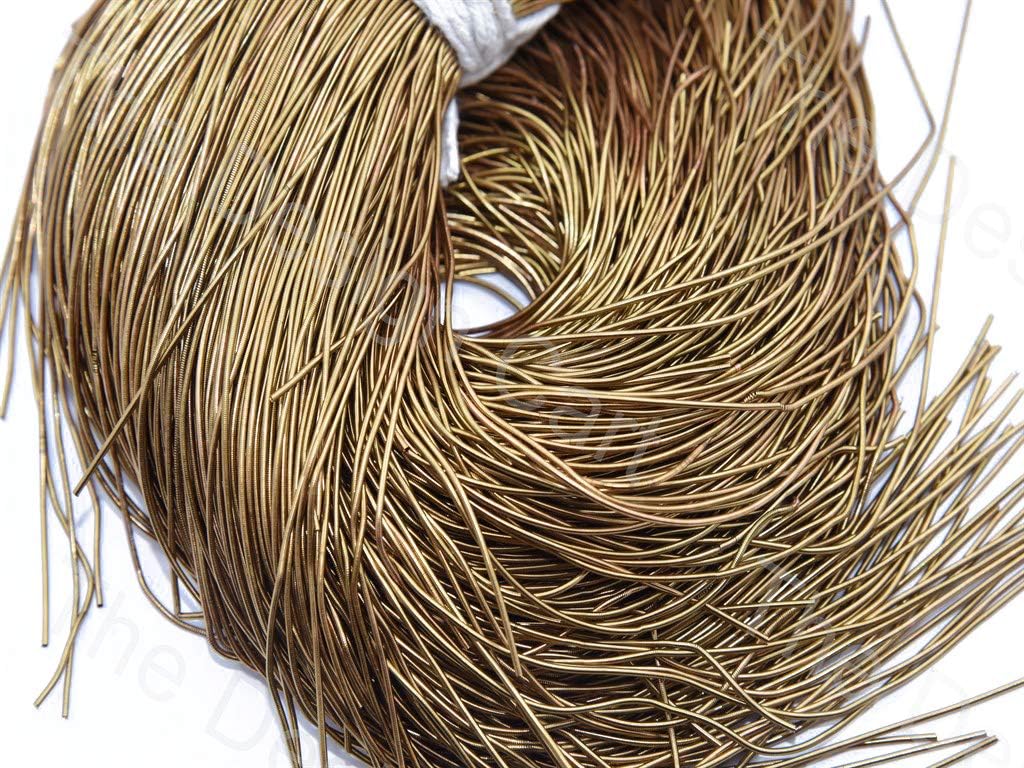 The Design Cart Dapka/French Wire for Aari, Zardosi Embroidery and Jewelry Work in Gold Bronze Color (400 Grams)
