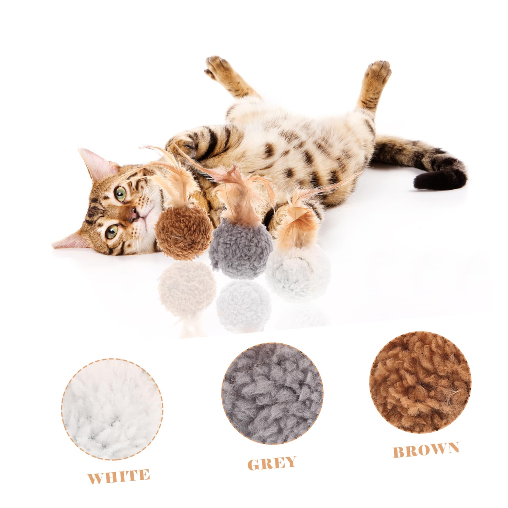FOMIYES Lot De 5 Jouets Intéressants pour Chatons Clochettes en Peluche Matériau Résistant À Lusure Jouet Portable pour Chats Dintérieur 9 Pièces X 5