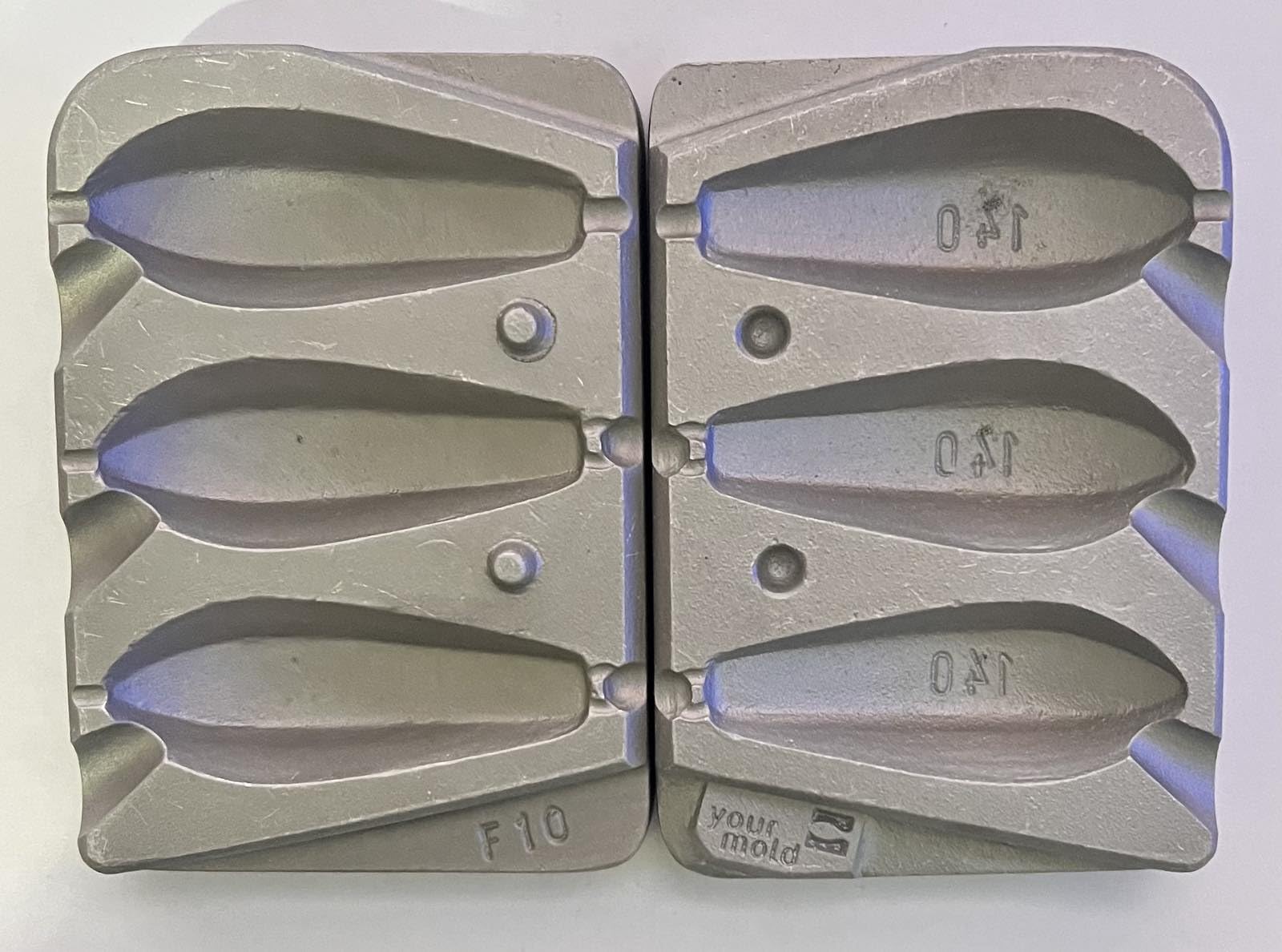 Moule hexagonal 2 en 1 pour pêche à la carpe, à la mer et au bateau 140 g