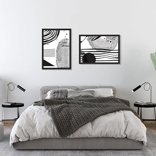 Vista 14 de COREAET Marcos de madera de 24 x 36 pulgadas, marco de fotos negro de 24 x 36 pulgadas, paquete de 2 marcos de póster de 24 x 36 pulgadas, marco