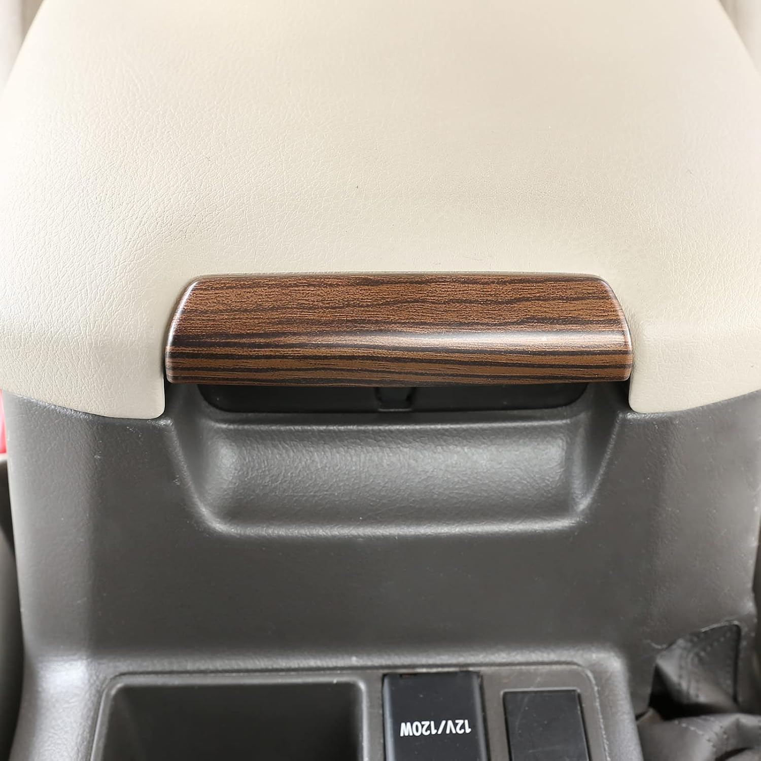 Fit for Toyot@ Land Cruiser Prado FJ150 150 2010 2011 2012 2013 2014 2015 2016 2017 2018 2019 ABS Car Interior Armrest Sequins Trim Accessories (Pine Wood Grain)