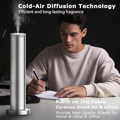 Miniatura 3 de Difusor recargable inalámbrico mejorado 2025, difusor de aroma de hotel para toda la casa, máquina de aire de aroma, control Bluetooth con