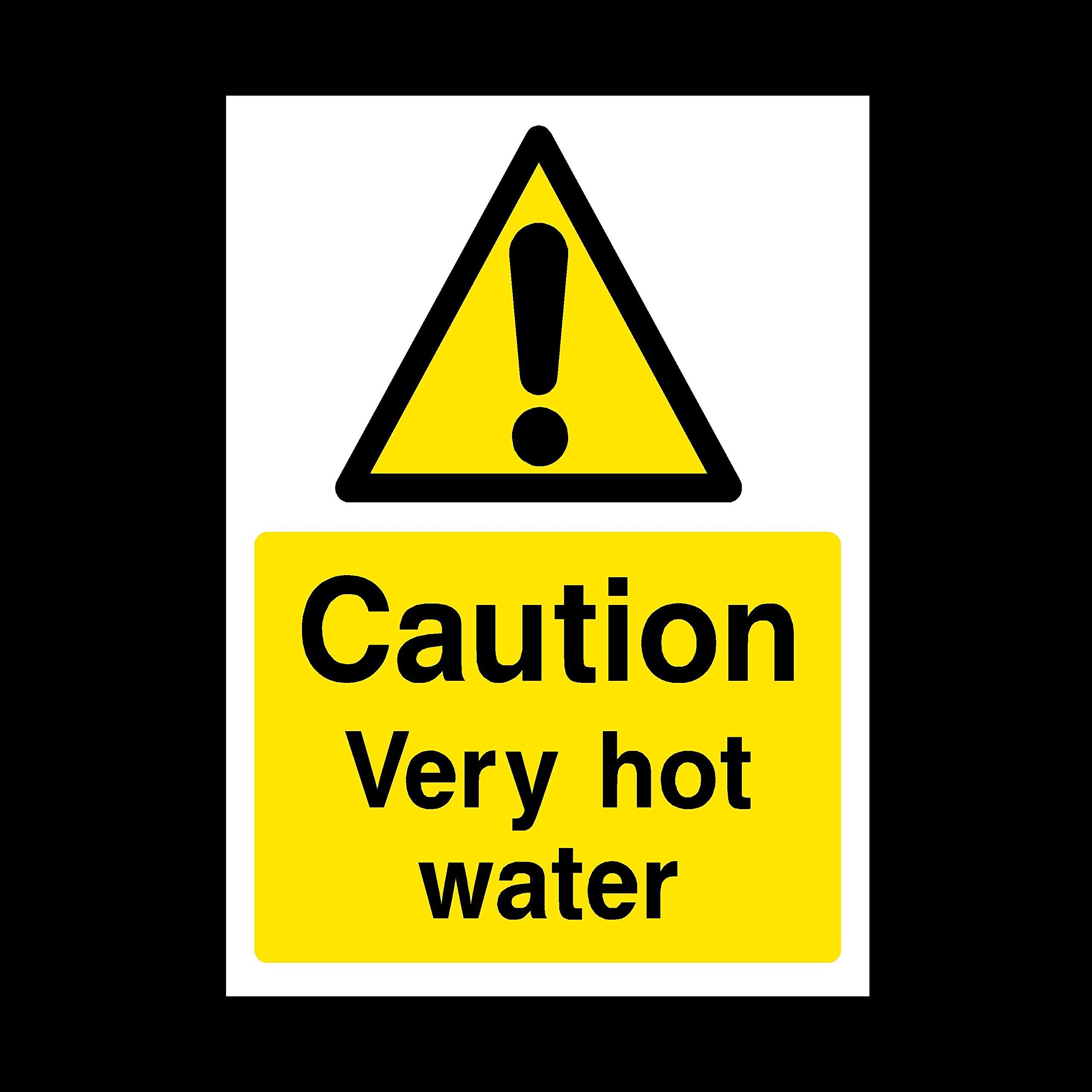 Ussp&S Caution Very Hot Water Sticker/Self Adhesive Sign - Slippery/Warning/Hot Water/Danger/Forklifts (Hs8)