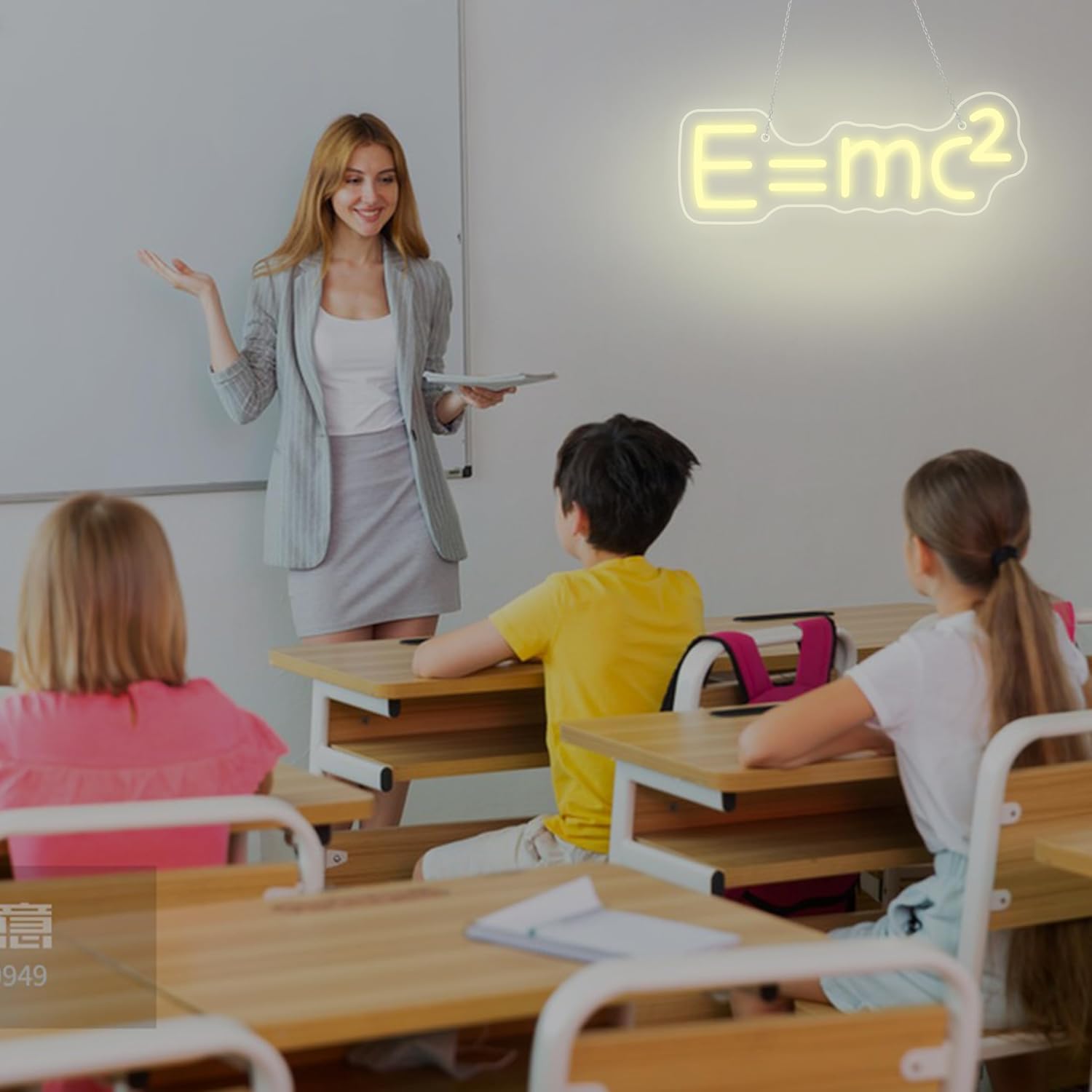 Mass Energy Equivalence E=mc² Neon Sign, Neon Lights for Classroom Decor Science decor, Adjustable LED Sign for Science Themed Gifts Study ldeal Gift with USB Powered