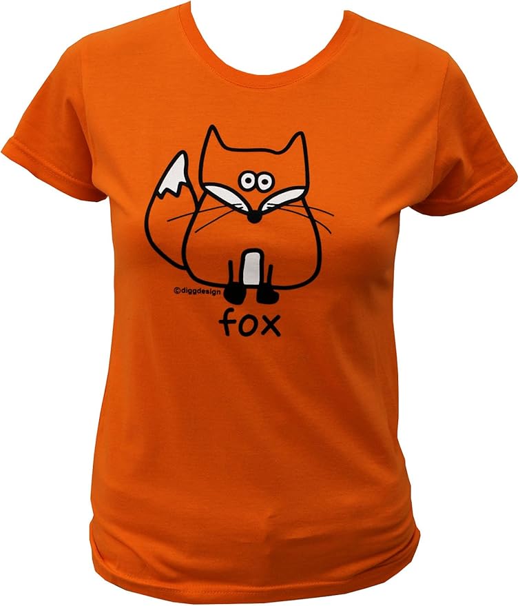 Digg design Womens Fox T.Shirt : Amazon 