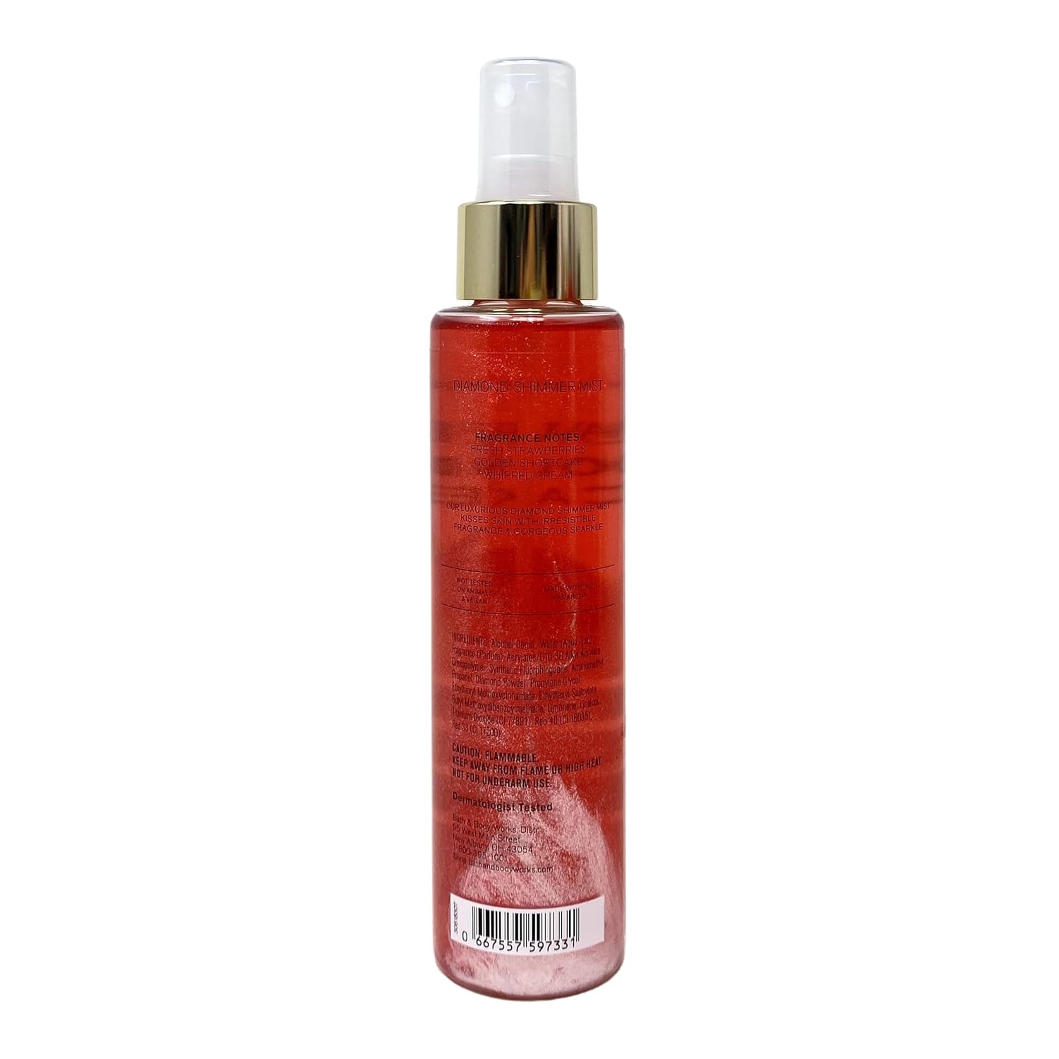 Bath & Body Works Strawberry Pound Cake - Diamond Shimmer Mist, Body Lotion and Shower Gel - with a Peach Gardenia Bar Soap - Image 3