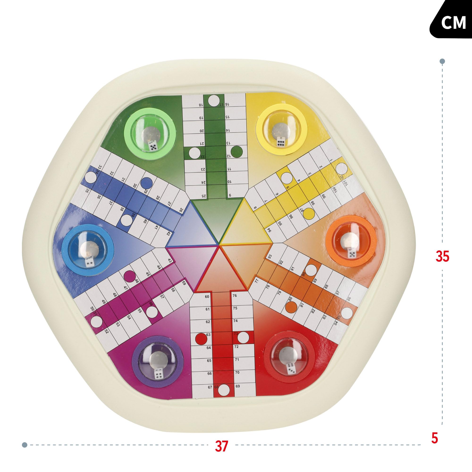 COLORBABY Juego parchís y oca automático, 2 en 1, Dados automáticos, 2-6 Jugadores, Juguetes clásicos, Juegos de Mesa, +4 años (47948)