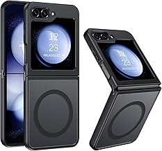 DUEDUE Case for Samsung Z Flip 5, Compatible with MagSafe Protection for Samsung GalaxyZ Flip 5 Matte Slim Hard Shockproof Phone Case Cover for Z Flip5 5G Inch Magnetic Magnet, Black
