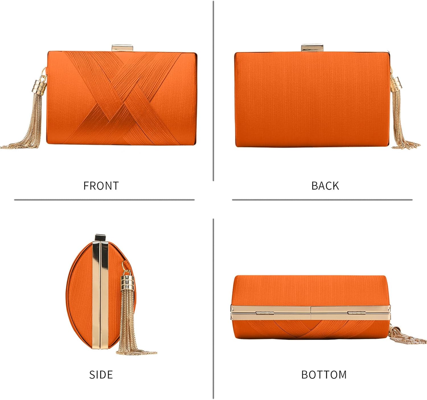 Clutch Purses For Women Tassel Evening Clutch bag Cross Body & Shoulder Bag For Wedding Night out Party - Image 5