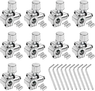 10pcs BPV-31 Bullet Piercing Valve & 10 Hex Key & 20 Adapter, Refrigerator Line Tap Valve Compatible with 1/4" 5/16" 3/8" Outer Diameter Pipes Replace TJ90BPV31,AP4502525,BPV31D,GPV14,MPV31