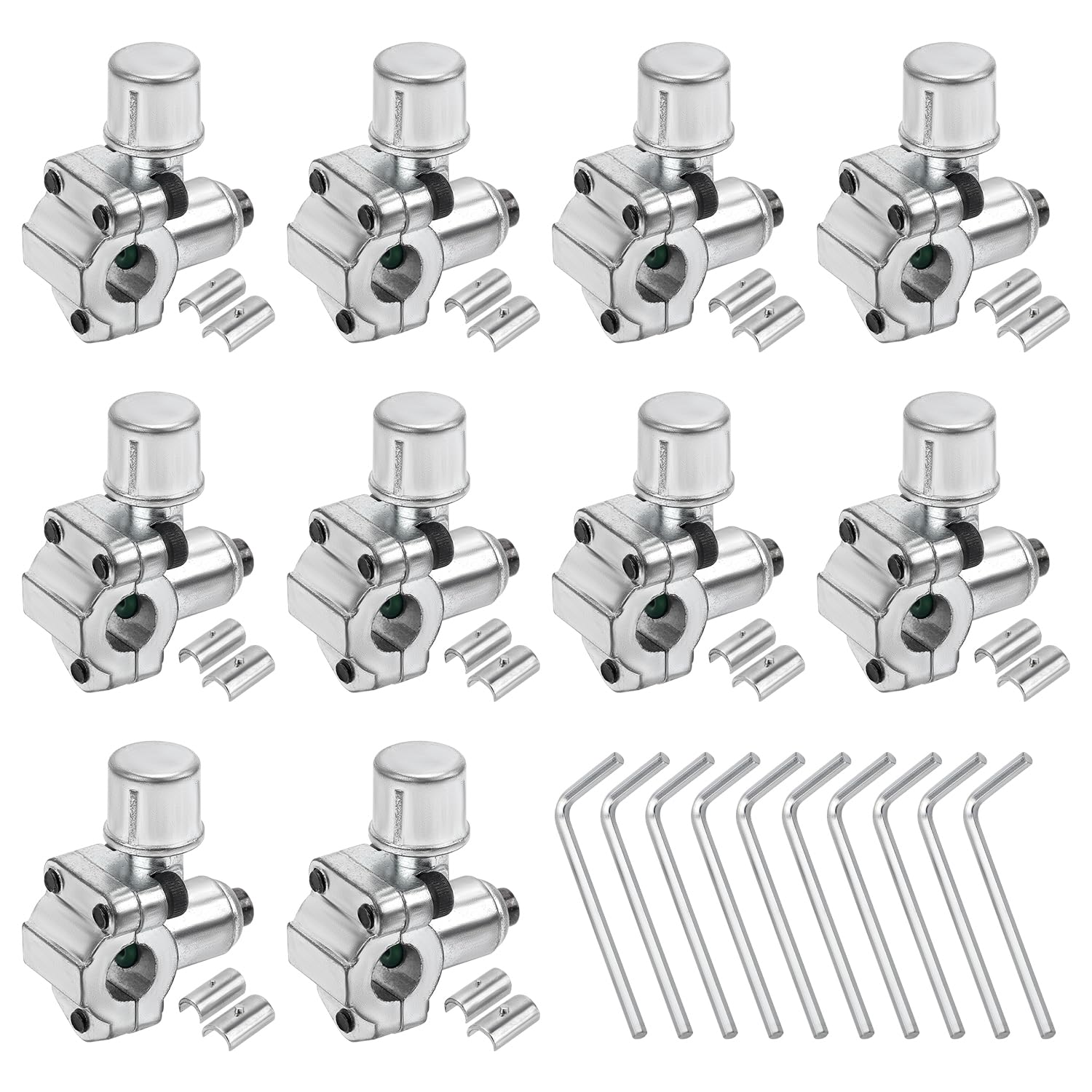 Gosknor 10pz BPV-31 Valvola Perforante Proiettile e 10 Chiavi Esagonali e 20 Adattatori, Compatibile con Tubi Diametro Esterno da 1/4" 5/16" 3/8" Sostituisce TJ90BPV31,AP4502525,BPV31D,GPV14,MPV31