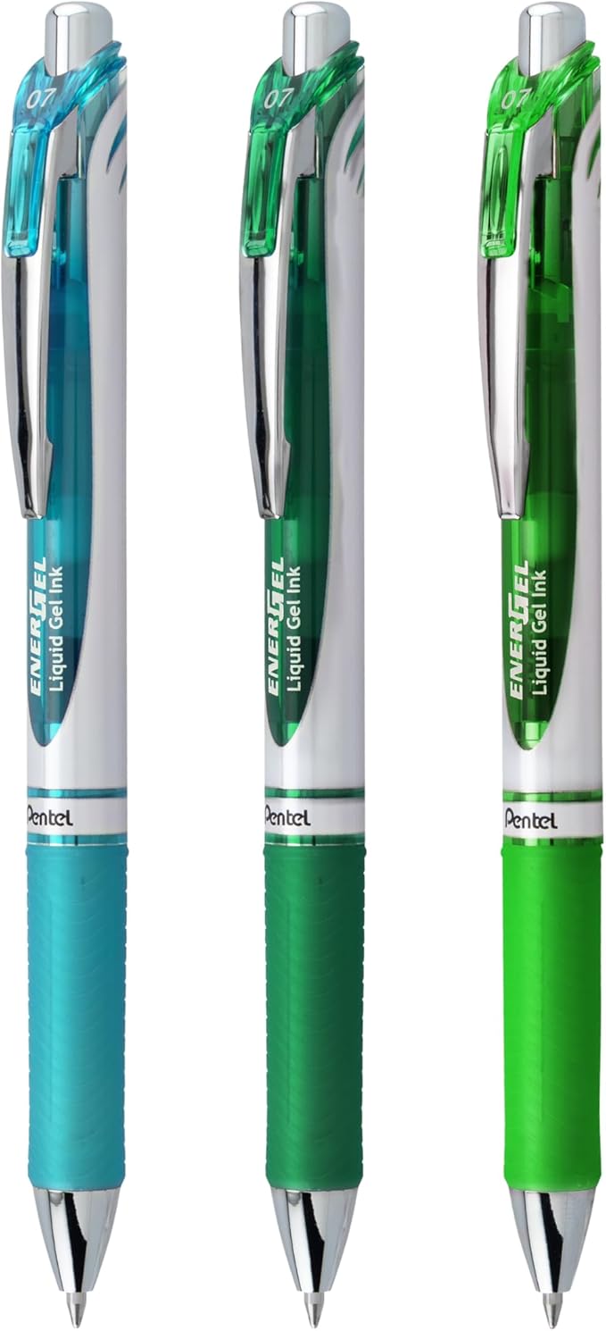 Pentel EnerGel RTX Bolígrafo de Gel Retráctil 0.7mm Pack de 3 miniatura 2
