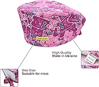 Vista 90 de Print Scrub Caps - Sombrero perfecto para enfermeras, médicos y EMTs..