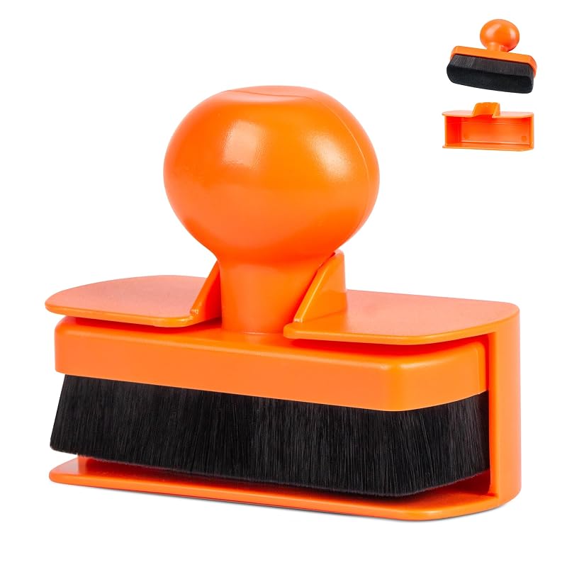 Escova Aplicadora de Pretinho para Pneus BABYSHEEP com Base de Armazenamento Laranja
