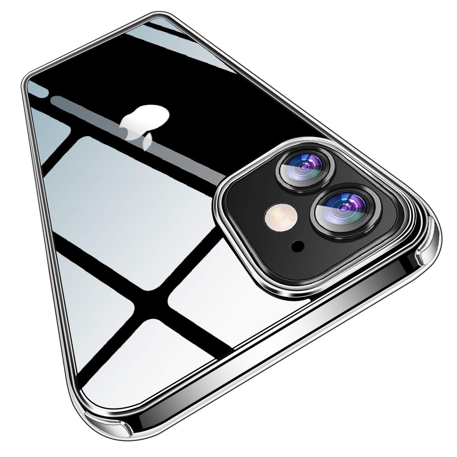 Yatide Crystal Clear for iPhone 12 case/iPhone 12 Pro Case, Shockproof Bumper Cover, Anti-Scratch Clear Back, HD Thin Slim Fit Cover 6.1-inch 5G (Transparent)