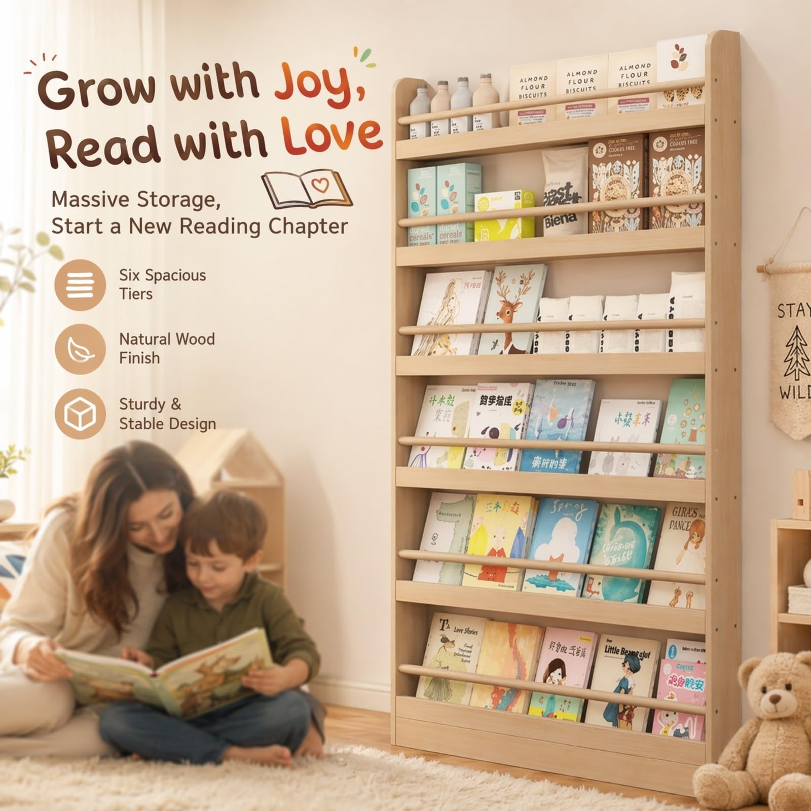Gekippter Buch-Organizer | Gekippter Haushaltsbuch-Aufbewahrungs-Display-Organizer for verpackte Literaturwaren(70cm)