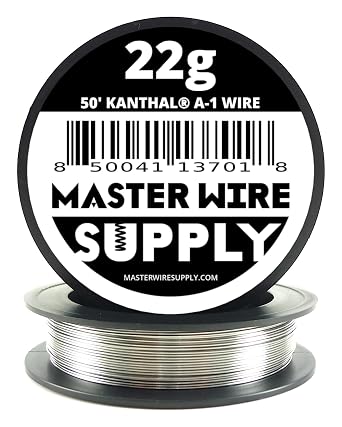 Kanthal A1-50' - 22 Gauge Wire - 50ft - 0.65mm - 0.025in - Master Wire Supply