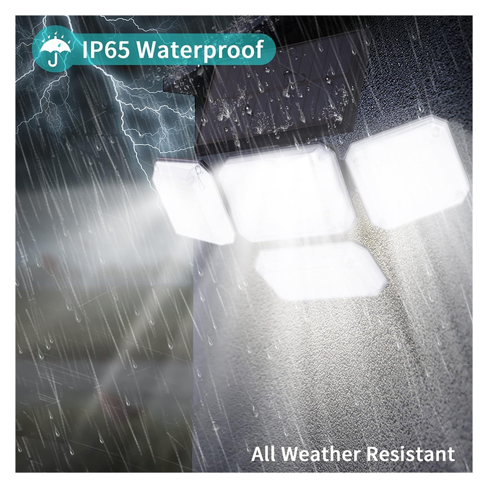Focos solares LED 333 Luces Solares LED Sensor De Movimiento Al Aire Libre Inducción Humana Cabeza Ajustable IP65 Lámpara De Pared De Energía Solar Impermeable For El Jardín Del Hogar El ahorro de ene
