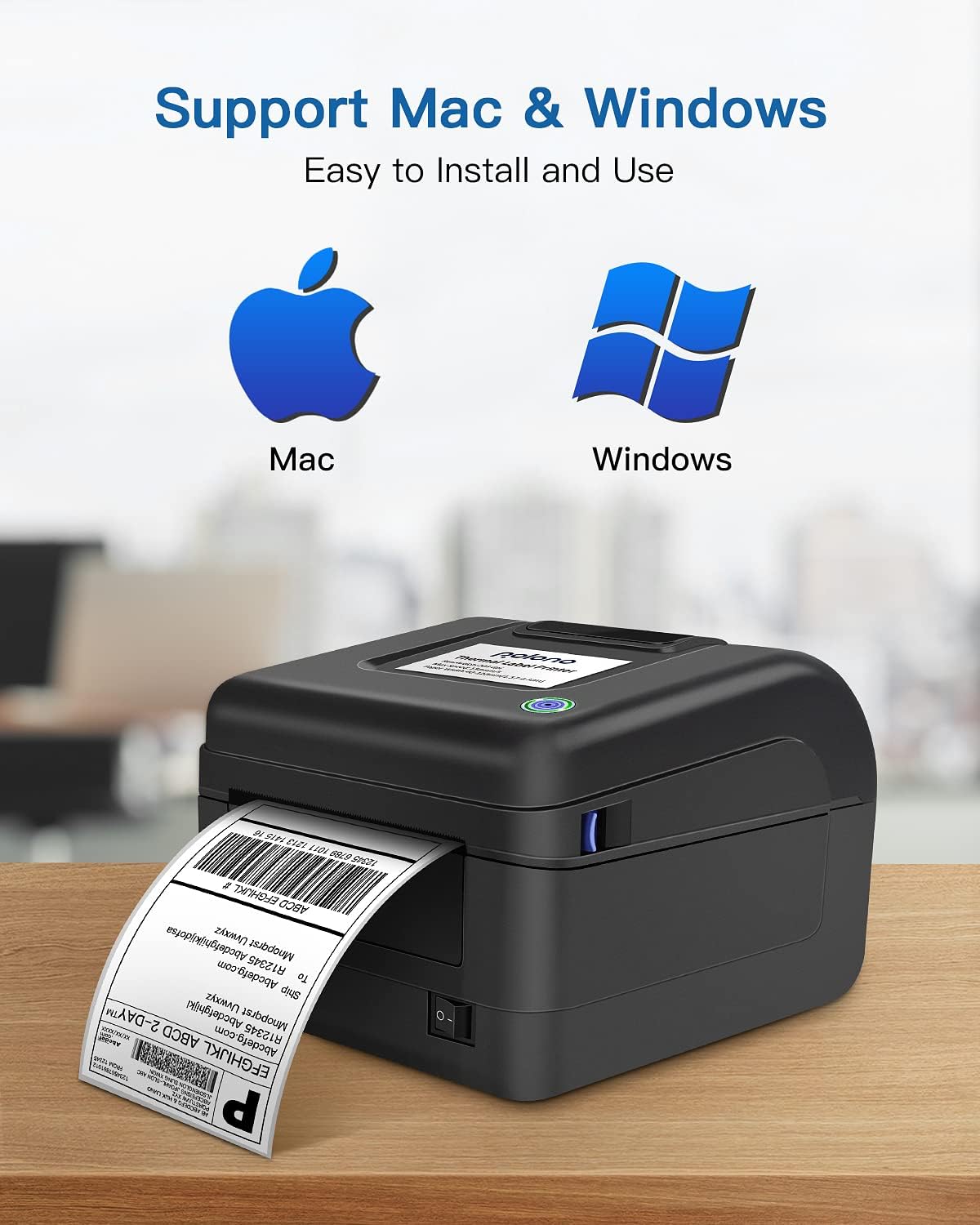 Label Printer, POLONO PL420 4x6 Thermal Printer, High-Speed Shipping Label Printer, Commercial Direct Thermal Printer for Windows & MAC System, Compatible with Amazon, Ebay, FedEx, Shopify, etc