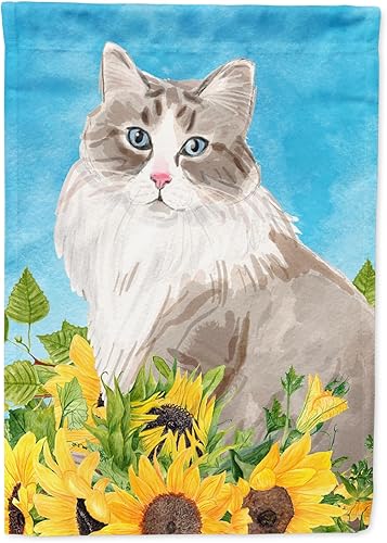 Caroline's Treasures CK3160GF Bandera de Siberia en girasoles para jardín, bandera decorativa para patio exterior, patio, obras de arte para