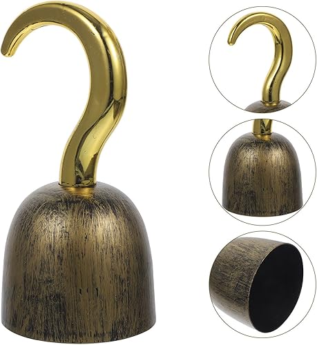 Miniatura 8 de NUOBESTY Pirata Capitán Oro Gancho Juguete Capitán Gancho Gancho Accesorio Halloween Cosplay Accesorios Pirata Disfraz Gancho Gancho de Papel Gancho