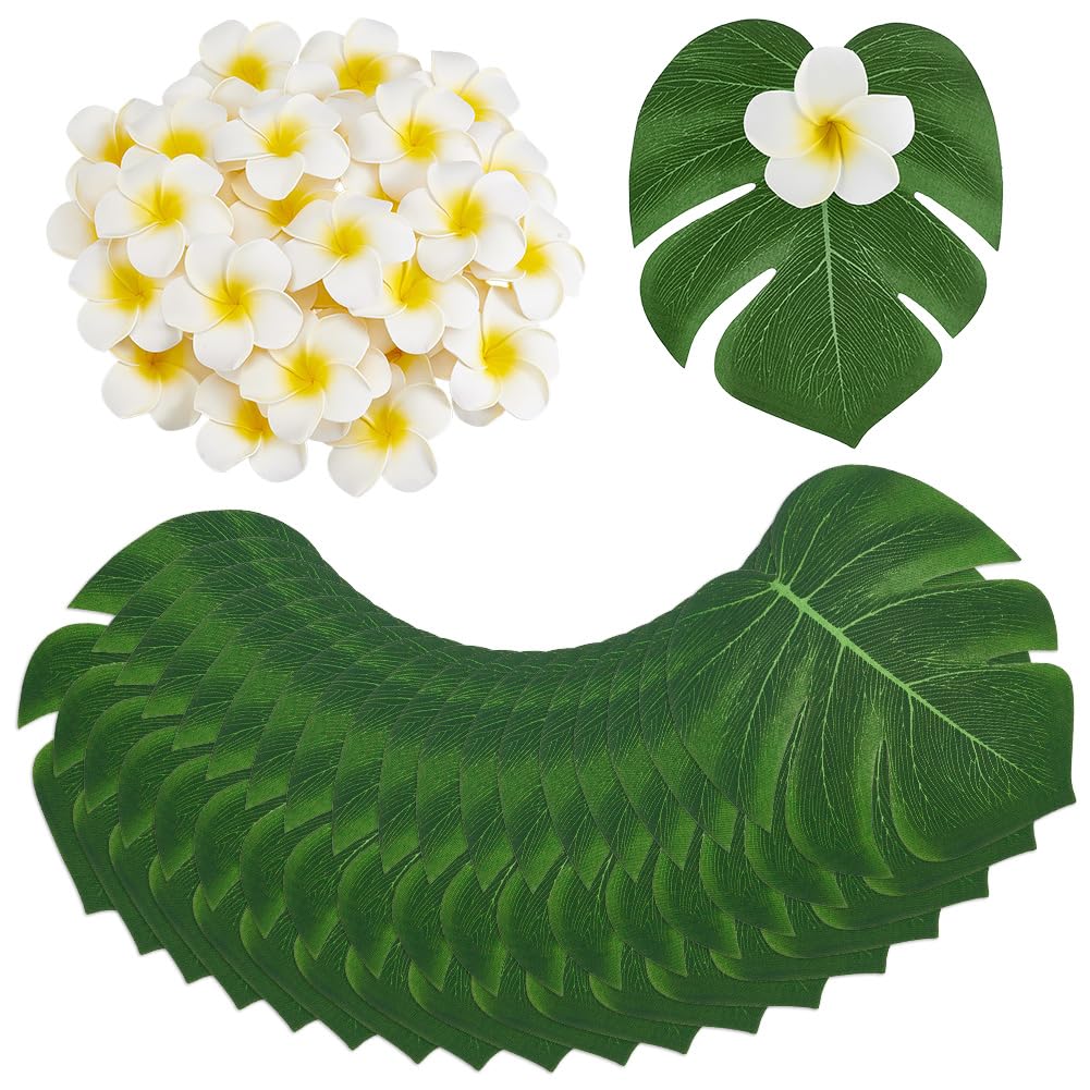 Décoration fête tropicale Luau de 80 pièces pour un buffet hawaïen réussi