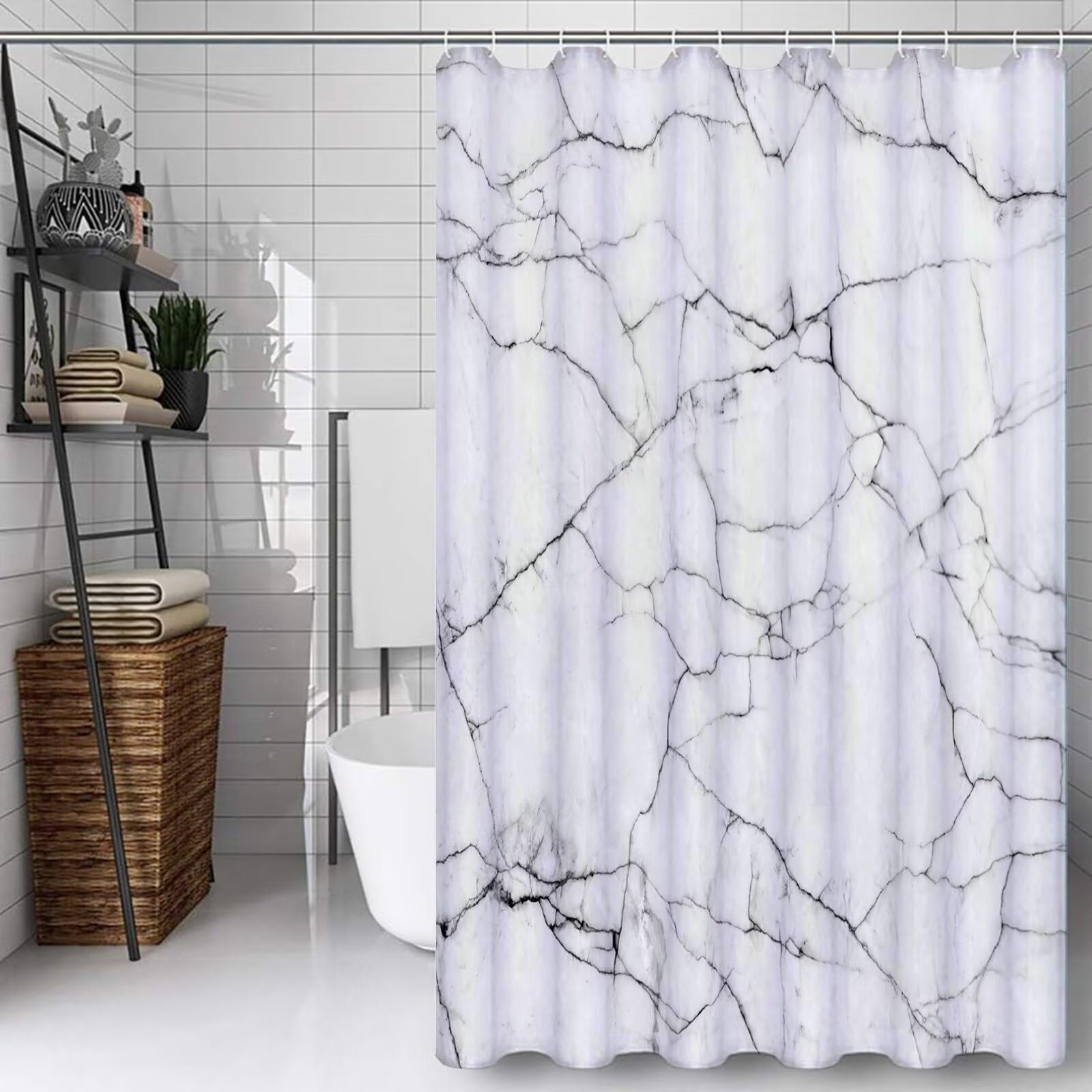 Rideaux de douche de luxe en tissu abstrait 180x180cm ourlet lesté premium