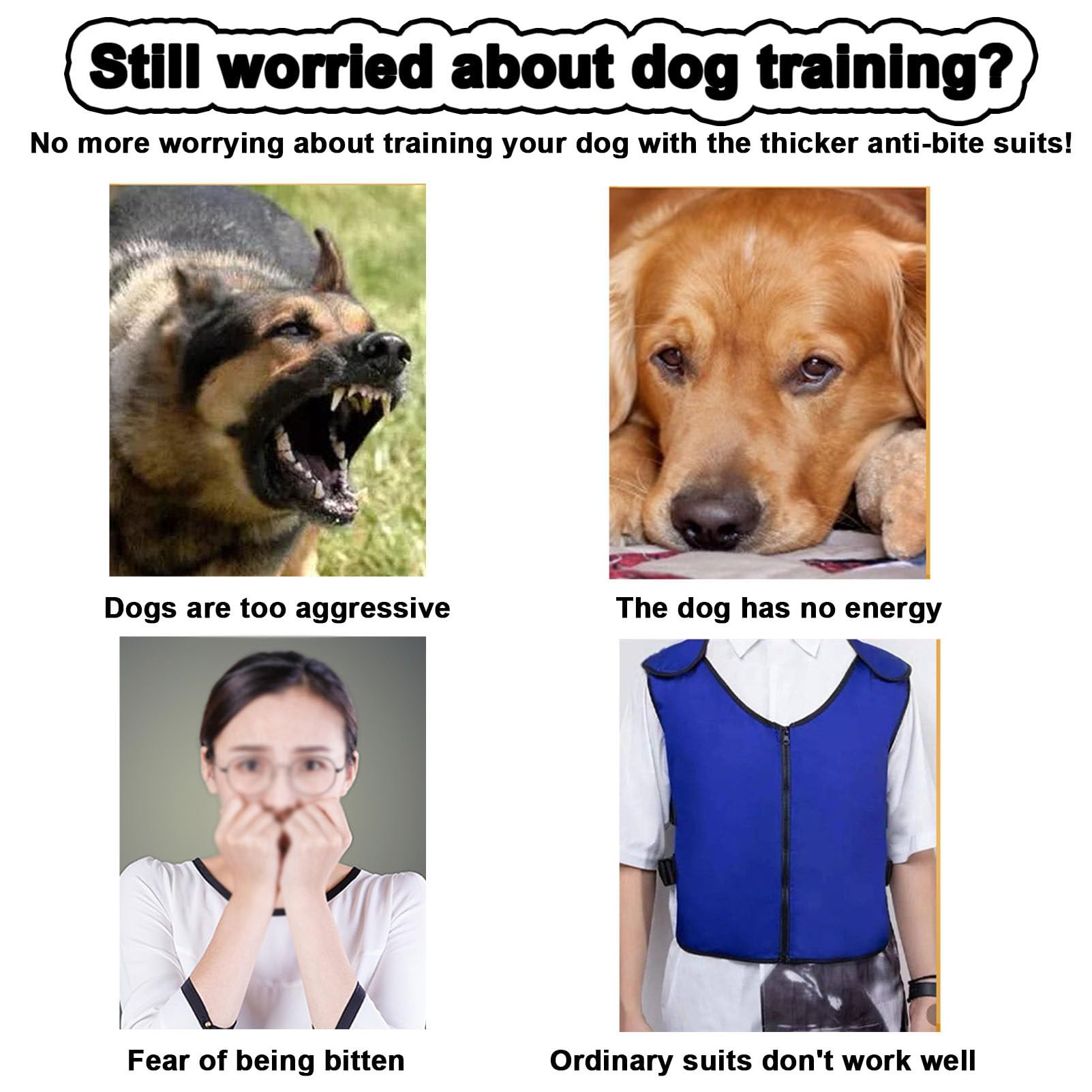 Mono antimordeduras, traje de adiestramiento canino, ropa protectora para adiestramiento canino - Traje de adiestramiento canino policía para perros medianos y grandes.,L