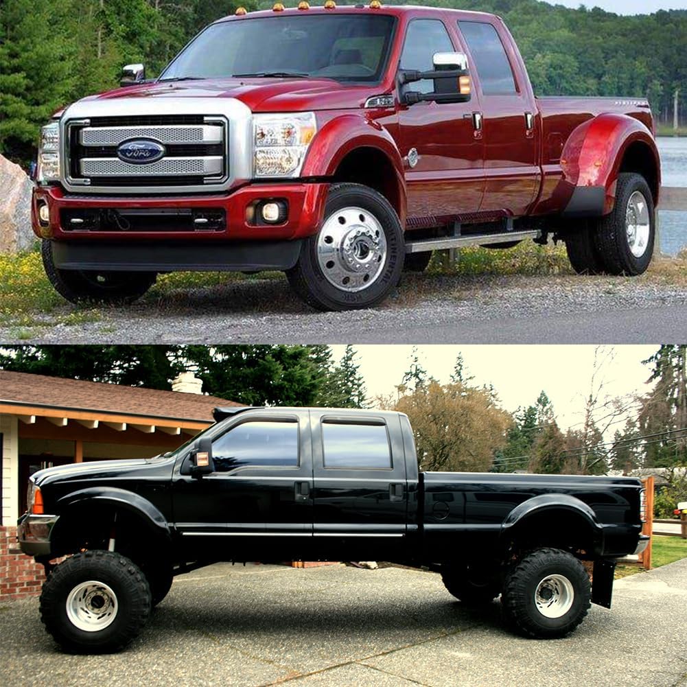 Clear Lens Amber LED Side Mirror Marker Running & Turn Signal Light for 2008-2016 F250 F350 F450 F550 Super Duty 7C3Z-13776-A, 7C3Z-13776-B, 7C3Z13776A, 7C3Z13776B