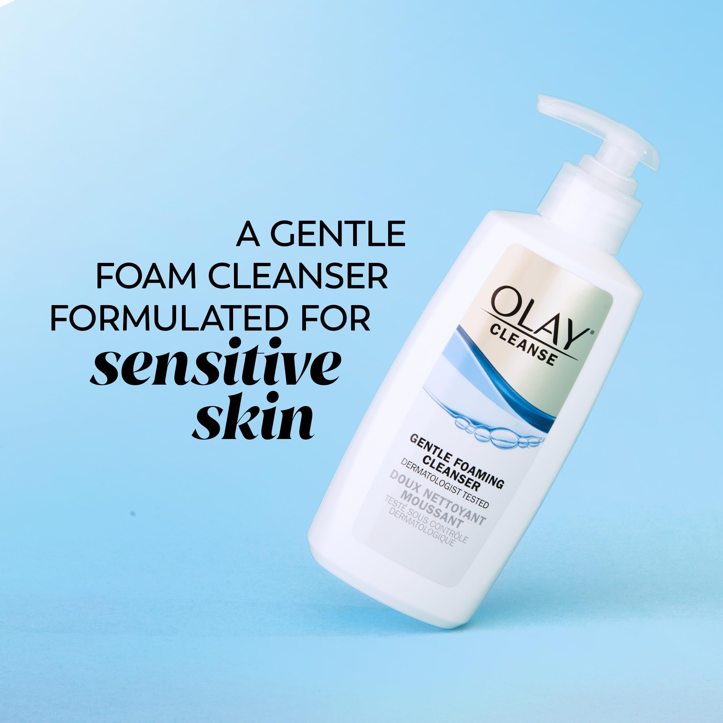 Olay Facial Cleanser Gentle Clean, Foaming Cleanser 6.7 oz (Pack of 2)
